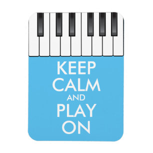 Personalised KEEP CALM and PLAY ON -Keyboard piano Magnet