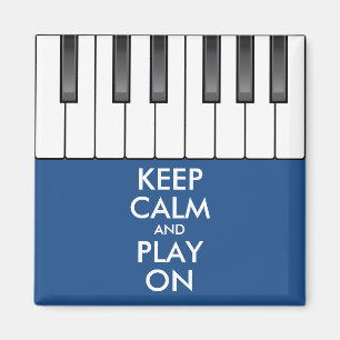 Personalised KEEP CALM and PLAY ON -Keyboard piano Magnet