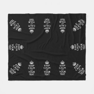 Personalised KEEP CALM AND Your Creative Text Fleece Blanket
