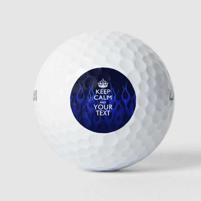 Personalised KEEP CALM AND Your Creative Text Golf Balls (Front)