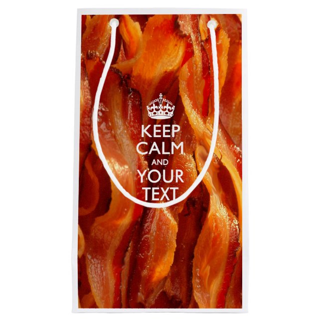 Personalised KEEP CALM AND Your Creative Text Small Gift Bag (Front)