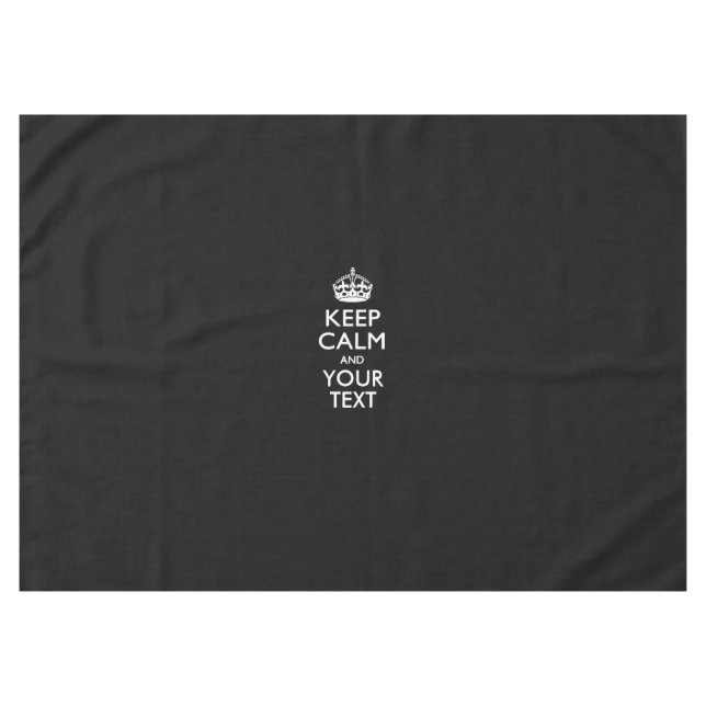 Personalised KEEP CALM AND Your Creative Text Tablecloth (Front (Horizontal))