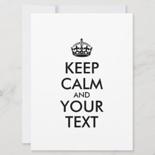 Personalised KEEP CALM and YOUR TEXT