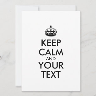 Personalised KEEP CALM and YOUR TEXT