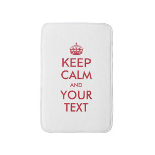 Personalised KEEP CALM and YOUR TEXT Bath Mat