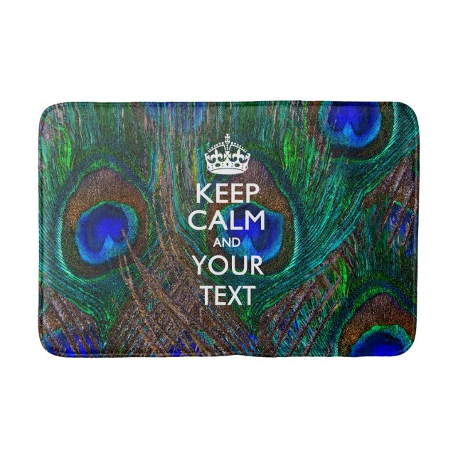 Personalised KEEP CALM AND Your Text Bath Mat (Front)
