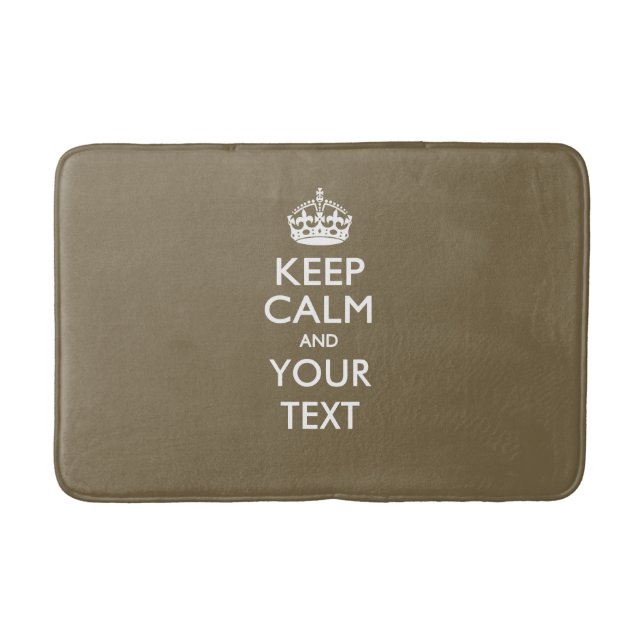 Personalised KEEP CALM AND Your Text Bath Mat (Front)