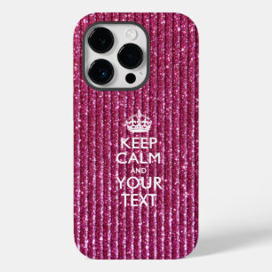 Personalised KEEP CALM AND Your Text Case-Mate iPhone 14 Pro Case