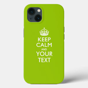 Personalised KEEP CALM AND Your Text iPhone 13 Case