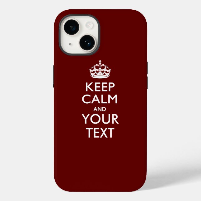 Personalised KEEP CALM AND Your Text Case-Mate iPhone Case (Back)