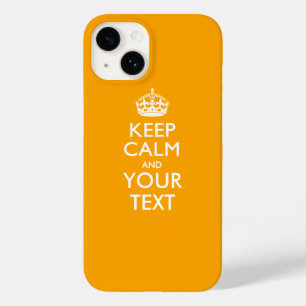 Personalised KEEP CALM AND Your Text Case-Mate iPhone 14 Case