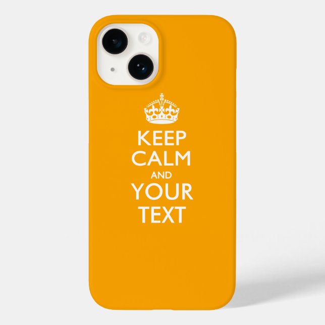 Personalised KEEP CALM AND Your Text Case-Mate iPhone Case (Back)