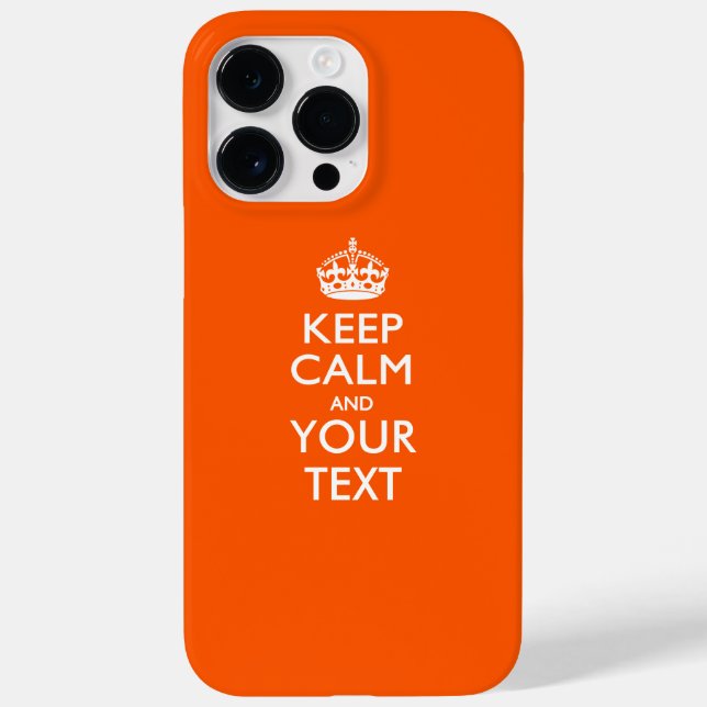 Personalised KEEP CALM AND Your Text Case-Mate iPhone Case (Back)