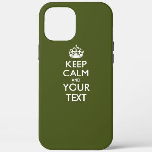 Personalised KEEP CALM AND Your Text iPhone 12 Pro Max Case