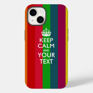 Personalised KEEP CALM AND Your Text Case-Mate iPhone 14 Case