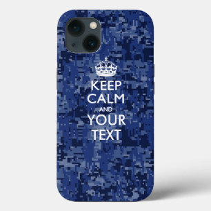 Personalised KEEP CALM AND Your Text iPhone 13 Case
