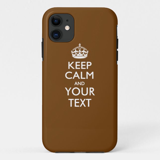 Personalised KEEP CALM AND Your Text Case-Mate iPhone Case (Back)