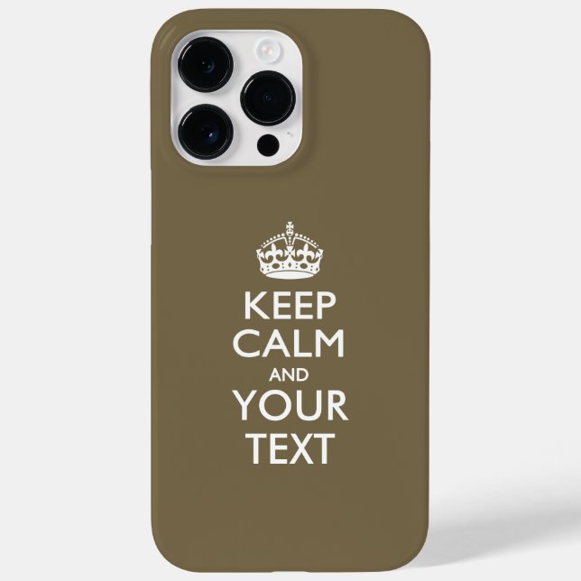 Personalised KEEP CALM AND Your Text Case-Mate iPhone Case (Back)