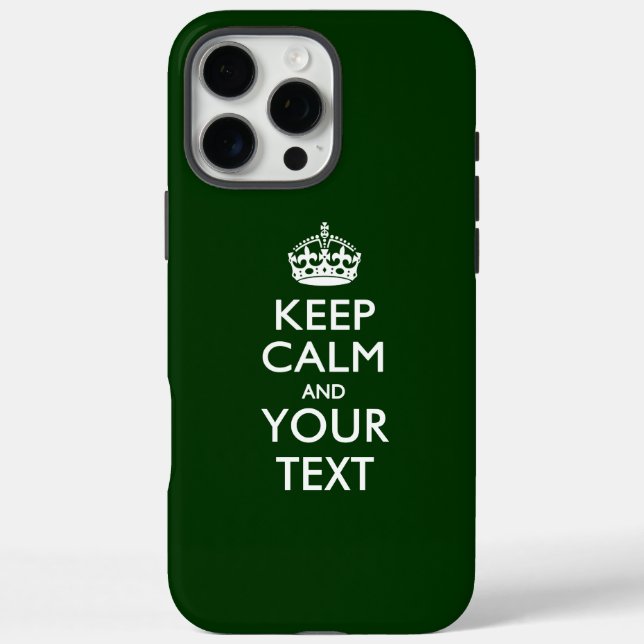 Personalised KEEP CALM AND Your Text Case-Mate iPhone Case (Back)