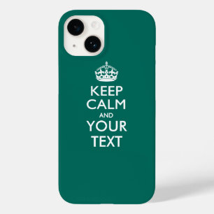 Personalised KEEP CALM AND Your Text Case-Mate iPhone 14 Case