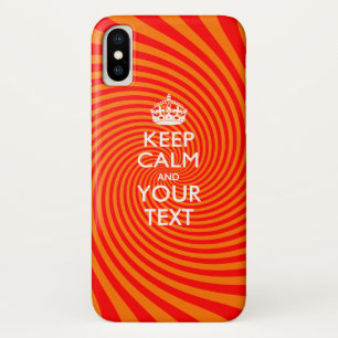 Personalised KEEP CALM AND Your Text iPhone X Case