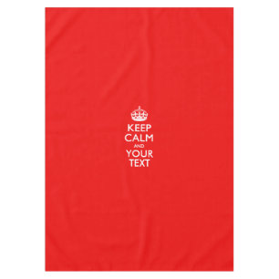 Personalised Keep Calm And Your Text Coral Pink Tablecloth