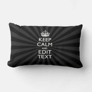 Personalised KEEP CALM and your text Creative Lumbar Cushion
