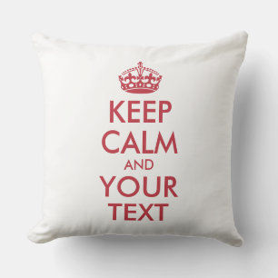 Personalised KEEP CALM and YOUR TEXT Cushion