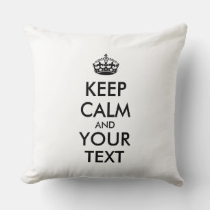 Personalised KEEP CALM and YOUR TEXT Cushion