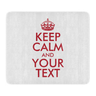 Personalised KEEP CALM and YOUR TEXT Cutting Board