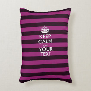 Personalised KEEP CALM AND Your Text for Hot Pink Decorative Cushion