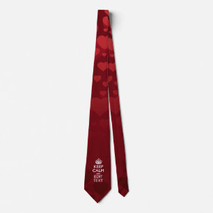 Personalised KEEP CALM AND Your Text for Love Tie