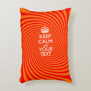 Personalised KEEP CALM AND Your Text for Swirl Decorative Cushion