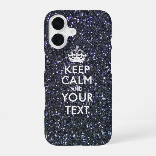 Personalised KEEP CALM AND Your Text iPhone 16 Case