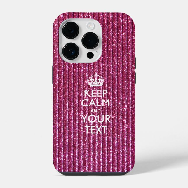 Personalised KEEP CALM AND Your Text iPhone Case (Back)