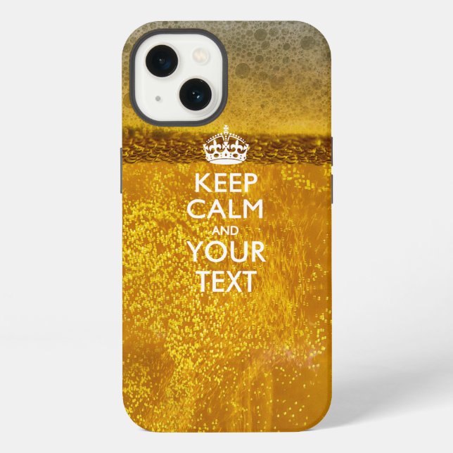 Personalised KEEP CALM AND Your Text iPhone Case (Back)