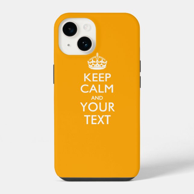Personalised KEEP CALM AND Your Text iPhone Case (Back)