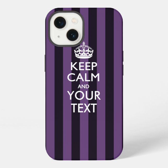 Personalised KEEP CALM AND Your Text iPhone Case (Back)