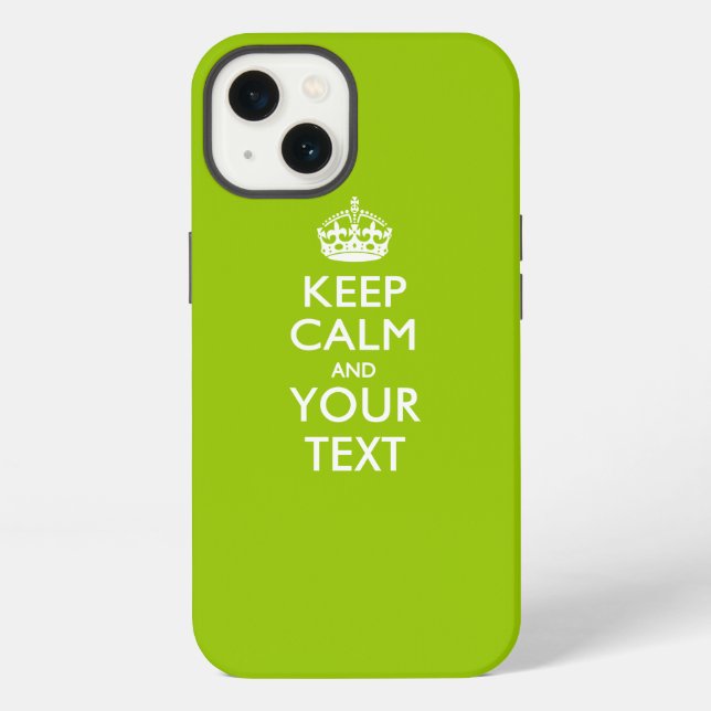 Personalised KEEP CALM AND Your Text iPhone Case (Back)
