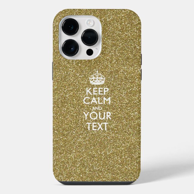 Personalised KEEP CALM AND Your Text iPhone Case (Back)