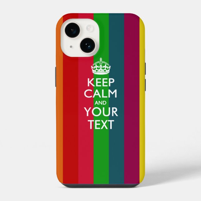 Personalised KEEP CALM AND Your Text iPhone Case (Back)