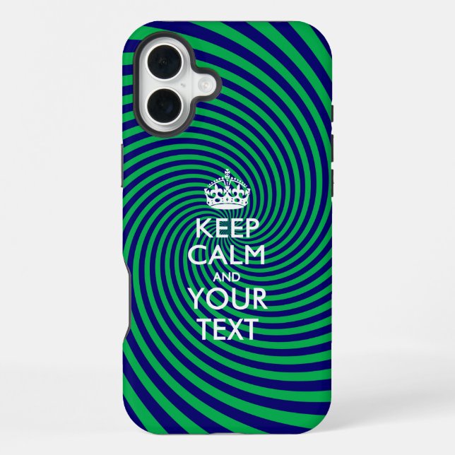 Personalised KEEP CALM AND Your Text iPhone Case (Back)