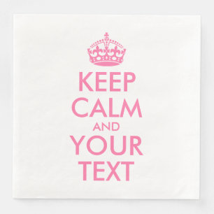 Personalised KEEP CALM and YOUR TEXT Napkin