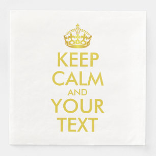 Personalised KEEP CALM and YOUR TEXT Napkin