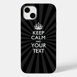 Personalised KEEP CALM and your text on burst Case-Mate iPhone 14 Plus Case