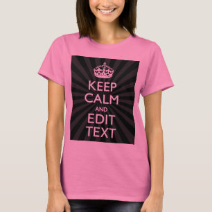 Personalised KEEP CALM and your text on burst T-Shirt