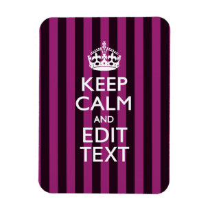 Personalised KEEP CALM and Your Text on Pink Magnet
