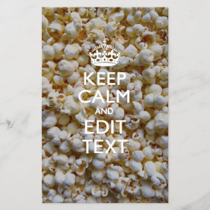 Personalised KEEP CALM AND Your Text on Popcorn Flyer