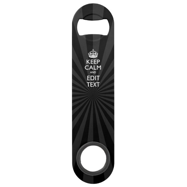 Personalised KEEP CALM and your text on Sunburst (Front)