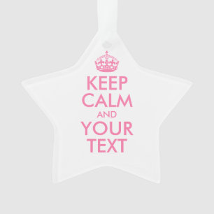 Personalised KEEP CALM and YOUR TEXT Ornament